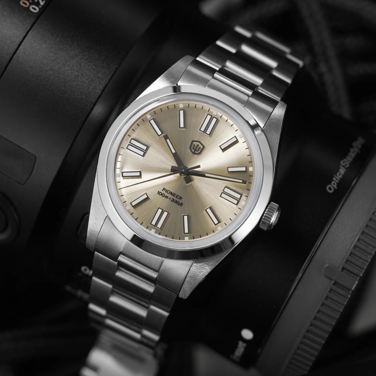 Watchdives WD1016 V3 Quartz Watch 37mm Stainless Steel Case Sapphire Vintage Watch  VH31 Sweep Movemet 100m Waterproof Men Watch