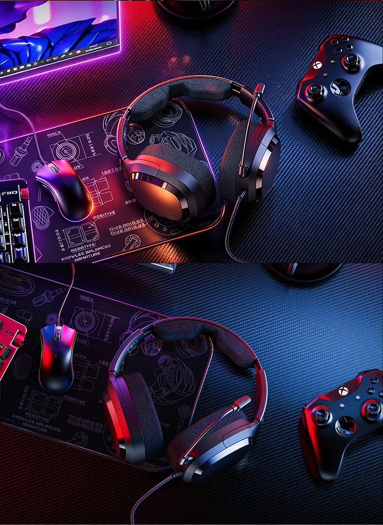 Casque de jeu USB FIIO FG3 HIFI, double haut-parleur dynamique, microphone ENC, son surround virtuel 7.1, DAC haute résolution, égaliseur personnalisé