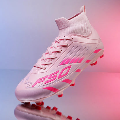 Nouvelles chaussures de football pour hommes, antidérapantes, à la cheville, chaussures de sport TF/FG, chaussures de football professionnelles pour garçons, baskets unisexes confortables