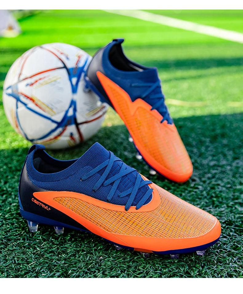 Nouveaux hommes chaussures de Football crampons de Sport adulte respirant antidérapant bottes de Football en plein air longues pointes formation garçons Match confortable