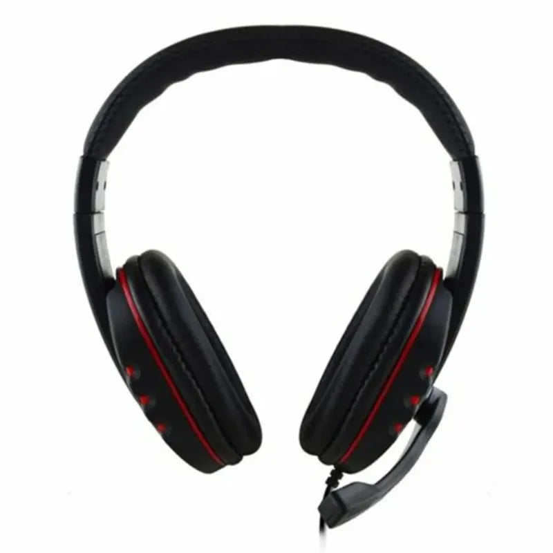 Casque gaming filaire avec éclairage, microphone réglable, son surround stéréo, coussinets auriculaires doux, pour PC, ordinateur portable et téléphone