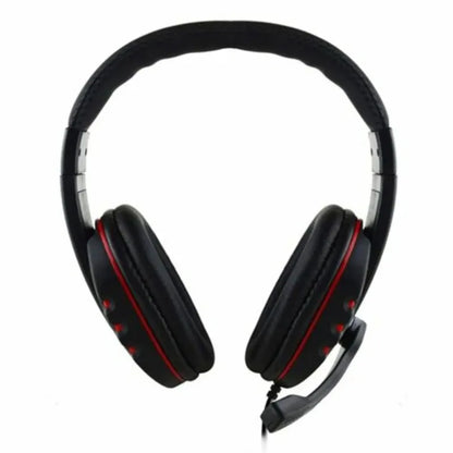 Casque gaming filaire avec éclairage, microphone réglable, son surround stéréo, coussinets auriculaires doux, pour PC, ordinateur portable et téléphone