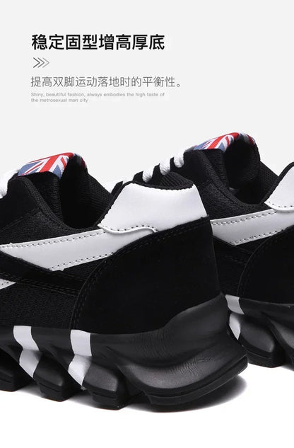 Brand Trend størrelse 46 47 48 slidstærke fitness-sneakers til mænd med støddæmpning, tyk sål og åndbare udendørs løbesko til mænd