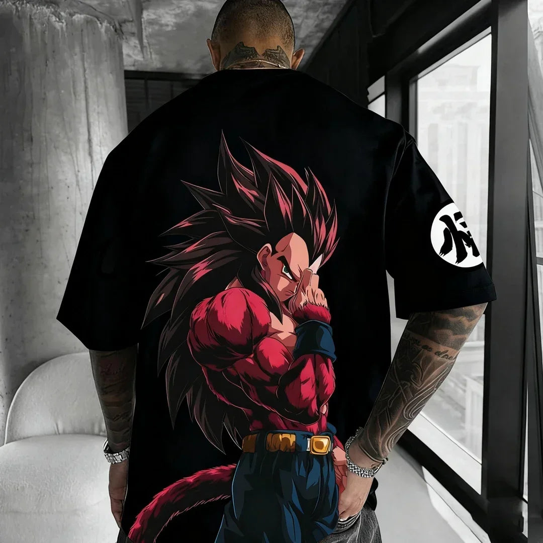 Dragon Ball Japanese Anime Printed Men's T-Shirt Majin Buu Boys Children Harajuku Short Sleeve Kids Goku T-shirt Summer Clothing