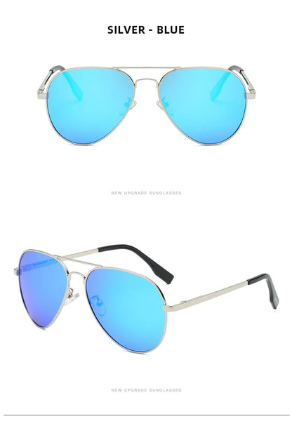 Classic Big Pilot Polarized Sunglasses Men Luxury Metal Black Aviation Sun Glasses Male Fashion Driving Vacation Shades UV400