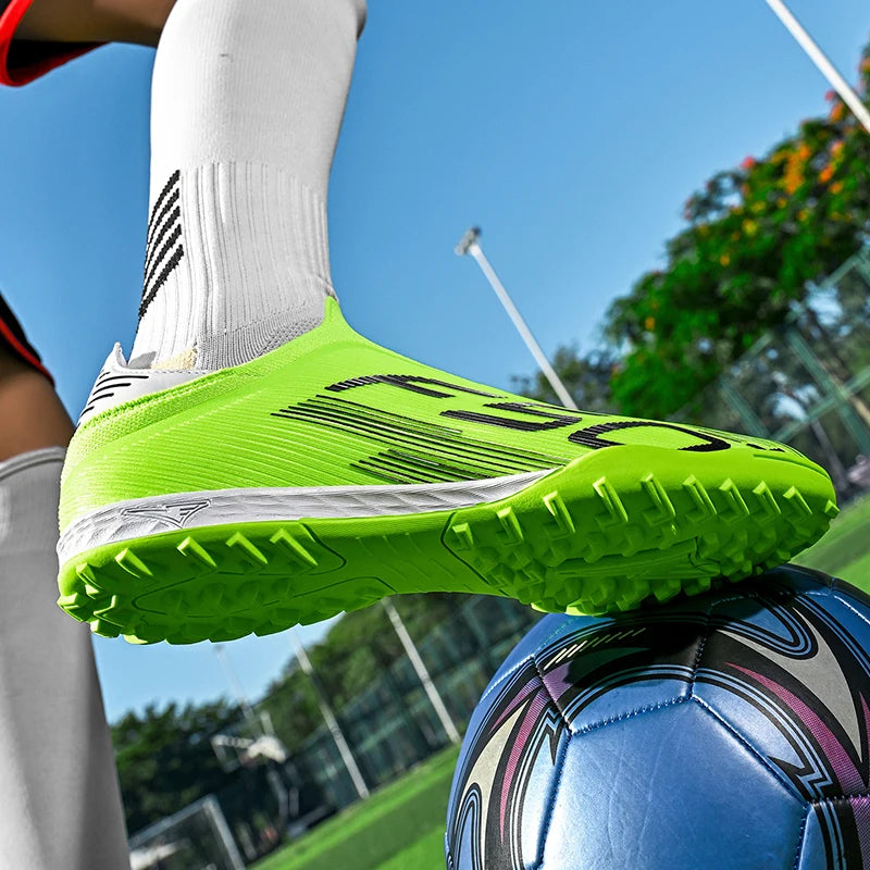 Chaussures de football pour hommes, crampons de football pour terrain en gazon, chaussures de sport pour entraînement, crampons de football antidérapants, crampons de football.