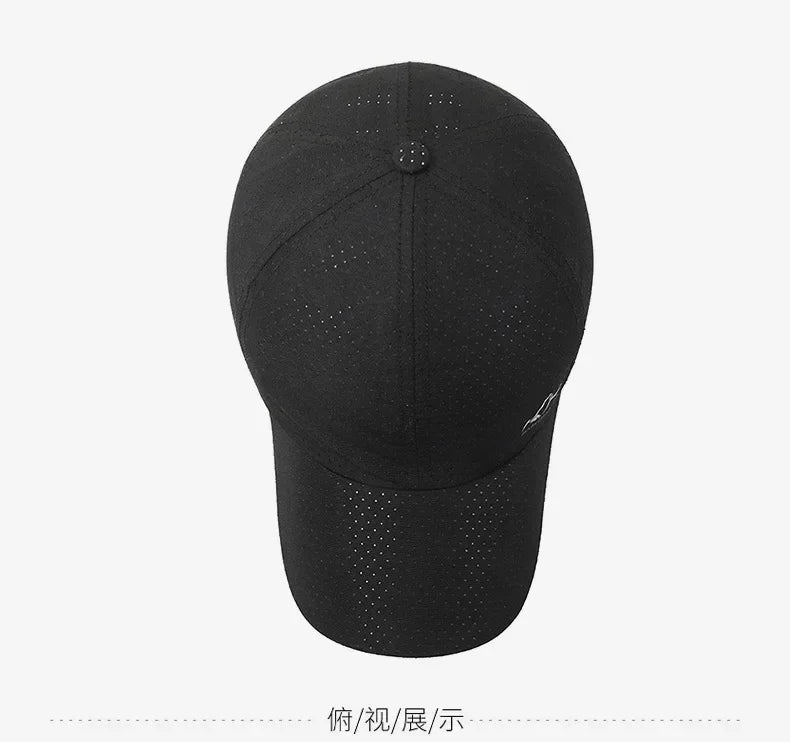 Summer Breathable Mesh Quick Drying Men Women's Baseball Cap Outdoor Sports Travel Fishing Climbing Cycling Runnning Hat