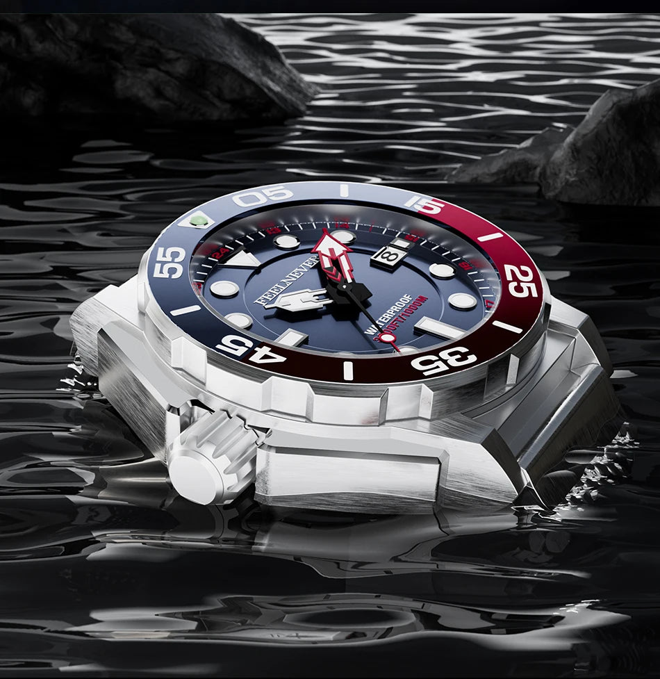 FeelNever Top Brand Luxury Automatic Watch For Men Fashion Business Watch Men Military Waterproof Men's Mechanical Wristwatches