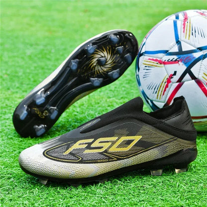 Nouvelles chaussures de football pour hommes, chaussures de futsal antidérapantes pour matchs en extérieur, chaussures de soccer ultralégères, chaussures de sport de haute qualité, chaussures à cheville haute et respira