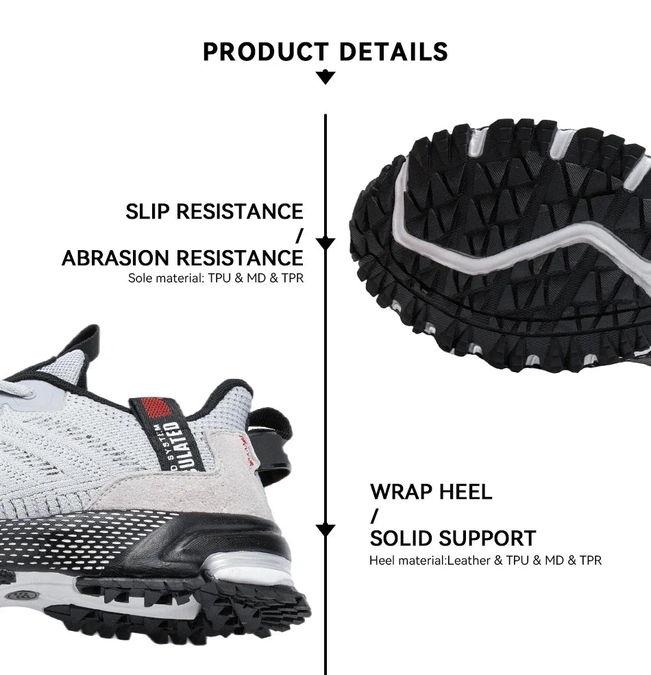 Baasploa professionele hardloopschoenen voor heren, lichtgewicht designer mesh sneakers voor heren, veterschoenen voor outdoor sport en tennis
