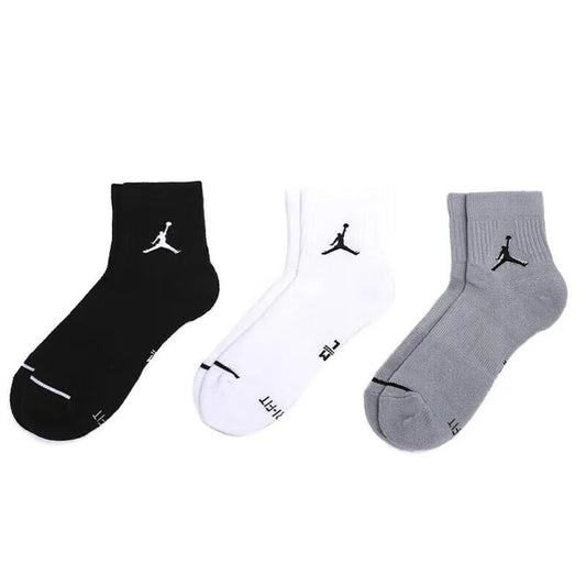 Nike Air Jordan kniehoge sportsokken voor heren en dames, set van 3, comfortabele en ademende basketbalsokken SX5544-017