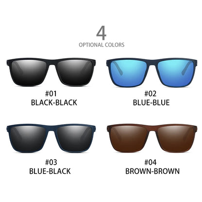Fashion High Quality Brand New Polarized UV400 Sunglasses Men Women‘s Square Matte Frame Glasses