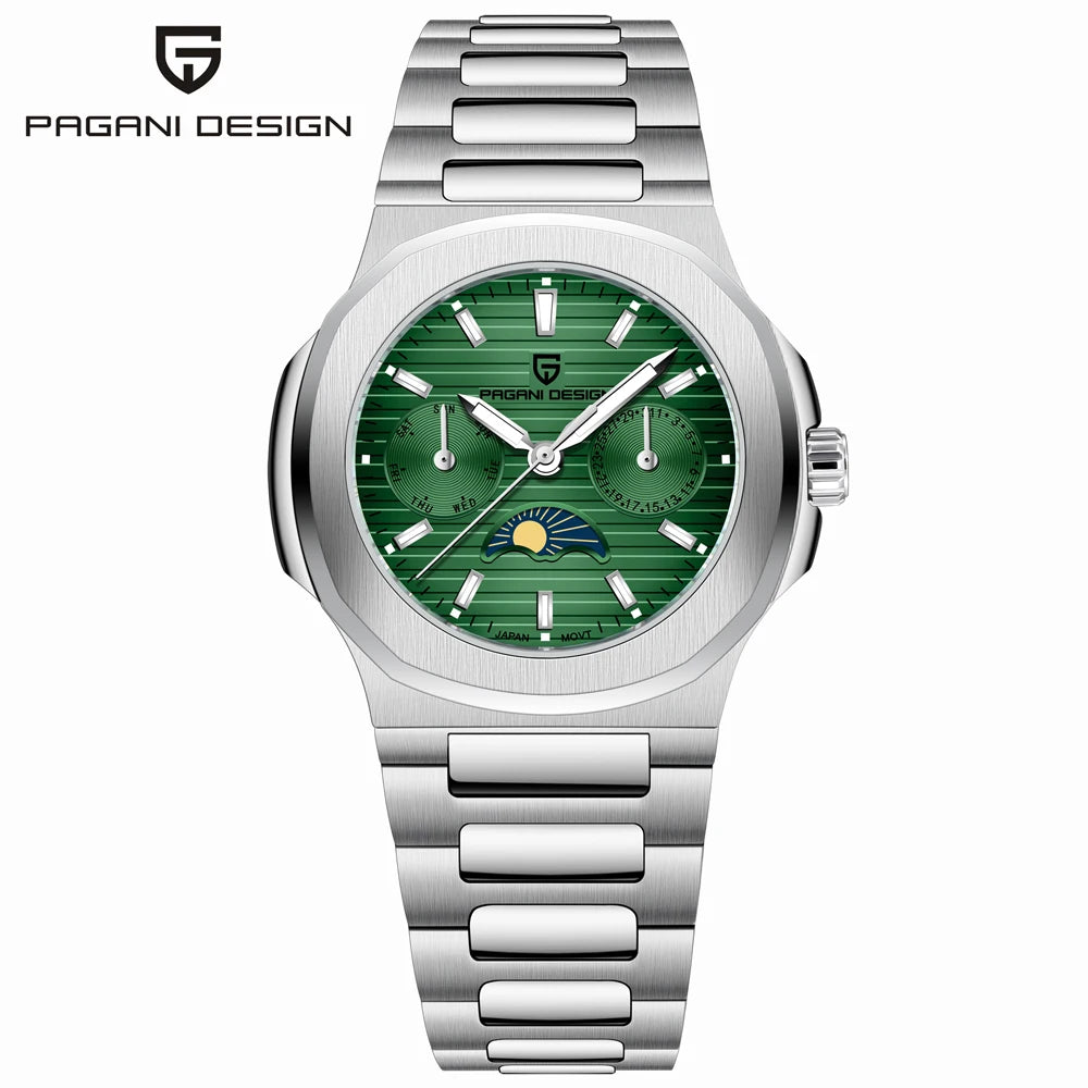 2025 New PAGANI DESIGN Women's Watch Automatic Date Luxury Quartz Watch Japan Epson VX3HA Watch Stainless Steel Waterproof Clock