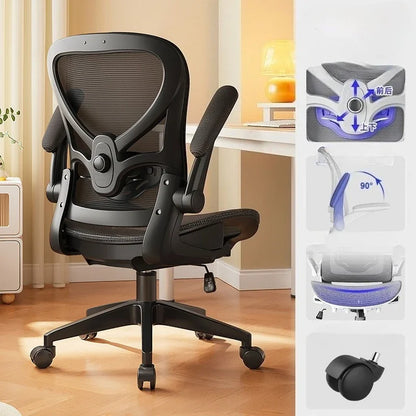 Herní židle v závodním stylu, nastavitelná relaxační polohovací židle, 3D bederní opora, síťované opěradlo, silné polstrování, kancelářská židle