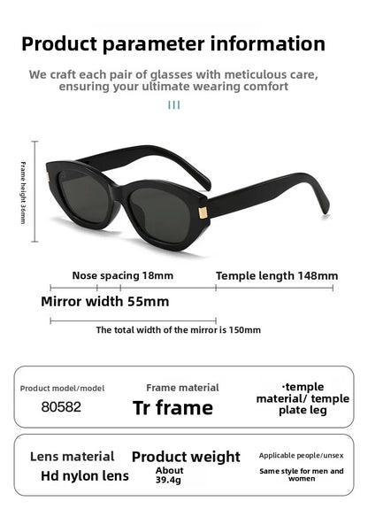 NOIRVUE New Cat-eye Butterfly Sunglasses Fashion High Quality Glasses for Women Men High-definition Nylon Lenses