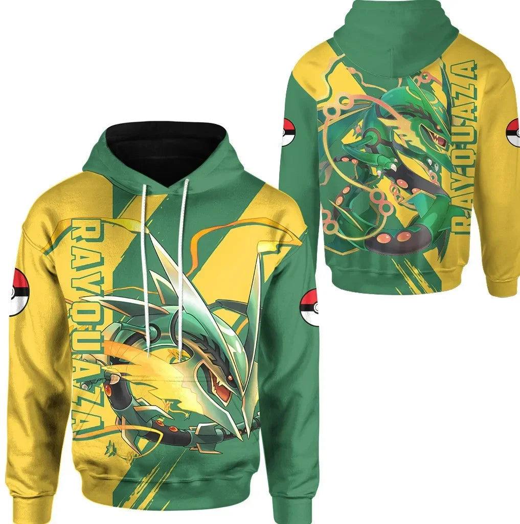 New Pokémon Pikachu Children Printed Top cosplay Hooded Fashion Trendy Casual Long-sleeved Pullover Sweatshirt Birthday Gift