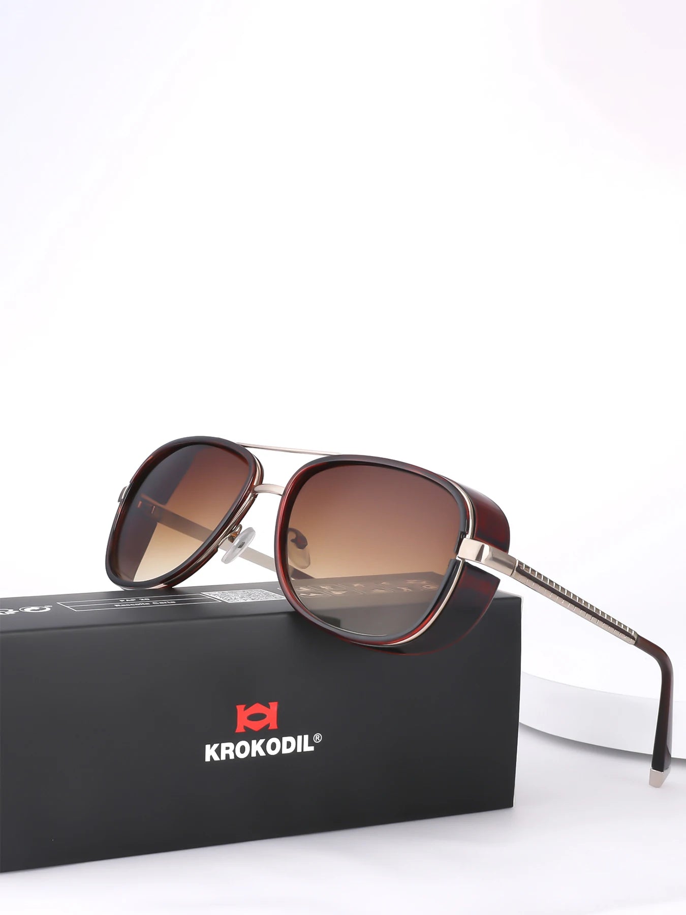 Tony Stark Sunglasses Man Woman Steampunk Sun Glasses Male Vintage Gradient Red Sunglass UV400