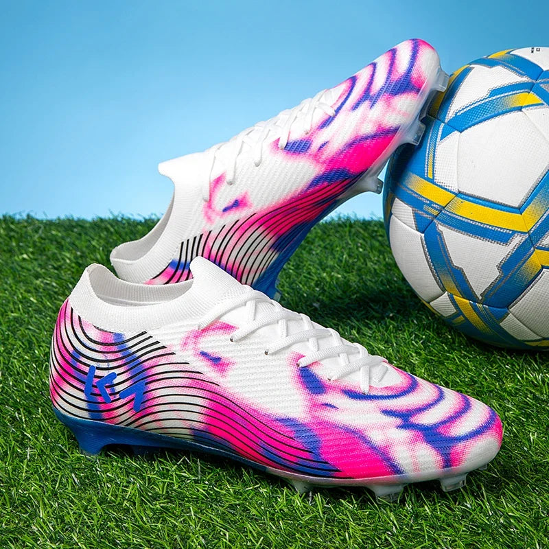Nouvelles chaussures de football pour hommes, crampons, baskets de haute qualité, chaussures de football antidérapantes pour gazon, bottes de football pour garçons, chaussures de match d'extérieur très vendues, modèle m
