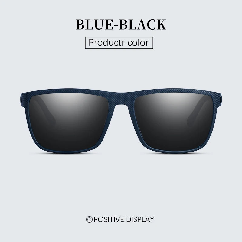 Fashion High Quality Brand New Polarized UV400 Sunglasses Men Women‘s Square Matte Frame Glasses