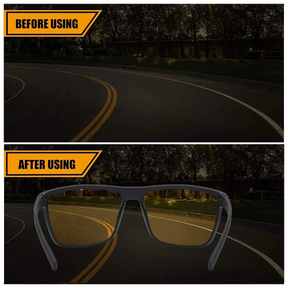 ZENOTTIC Polarized Sunglasses for Men Shades Lightweight TR90 Frame UV400 Protection Square Outdoor Trave Driving Sun Glasses