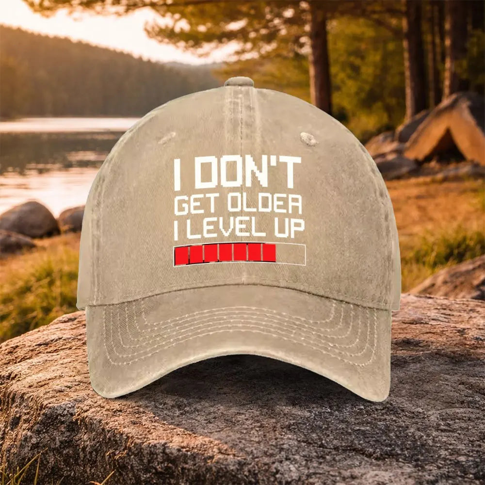 Gamer Level Up Birthday Baseball Cap Washed Cotton Adjustable Outdoor Trucker Hat