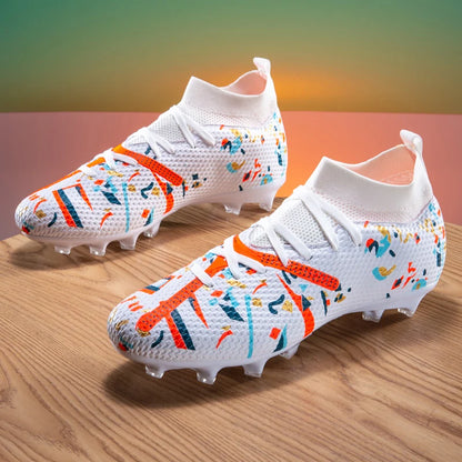 Nouvelles chaussures de football pour hommes, chaussures d'entraînement, crampons de football, baskets de match, chaussures de sport pour terrain gazonné, antidérapantes, professionnelles, ultralégères, unisexes.