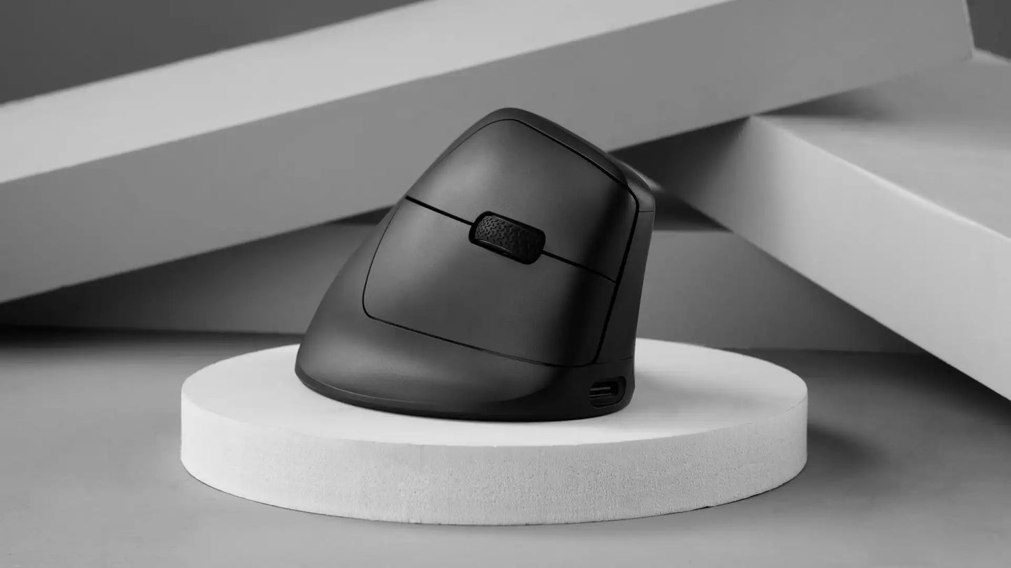 Keychron M5 trådløs ergonomisk optisk mus, 8K polling rate, 2.4GHz og Bluetooth, Type-C, 3950-sensor