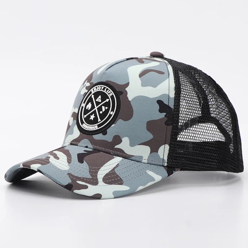 Four Seasons Mesh Baseball Cap Women Men Fashion Casual Breathable Letter Icon Unisex HipHop Trucker Caps Outdoor Sports Dad Hat