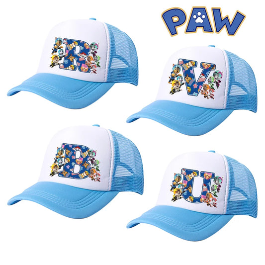Paw Patrols Baseball Cap Boys Girls Cartoon Anime Chase Skye A-Z Letters Print Hat Summer Athleisure Adjustable Casual Hats Gift