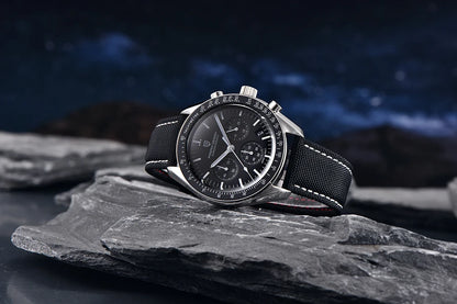 PAGANI DESIGN 2026 New Moon Watch Retro Luxury Quartz Watches For Men Stainless steel Luminous waterproof Sport Chronograph Man