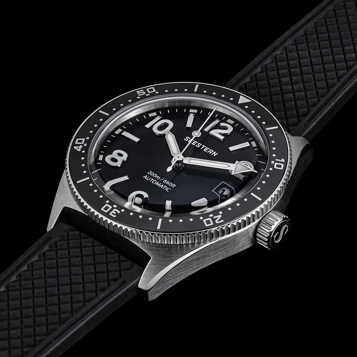 SEESTERN Diver Men's Watch Automatic Mechanical Wristwatches NH35 Movement Ceramic Bezel 20Bar Waterproof Sapphire Luminous S434-2
