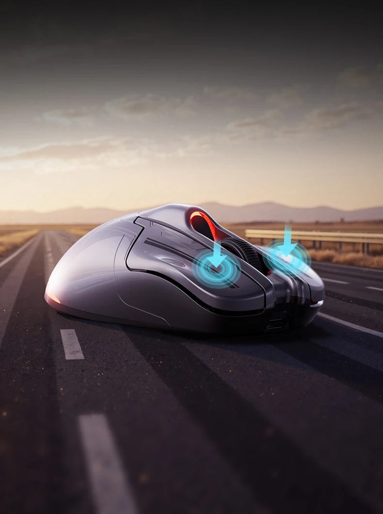 Bezdrátová Bluetooth herní myš INPHIC Super Racing Car Series s baterií 500mA, zobrazením stavu baterie a přizpůsobitelnými světelnými efekty