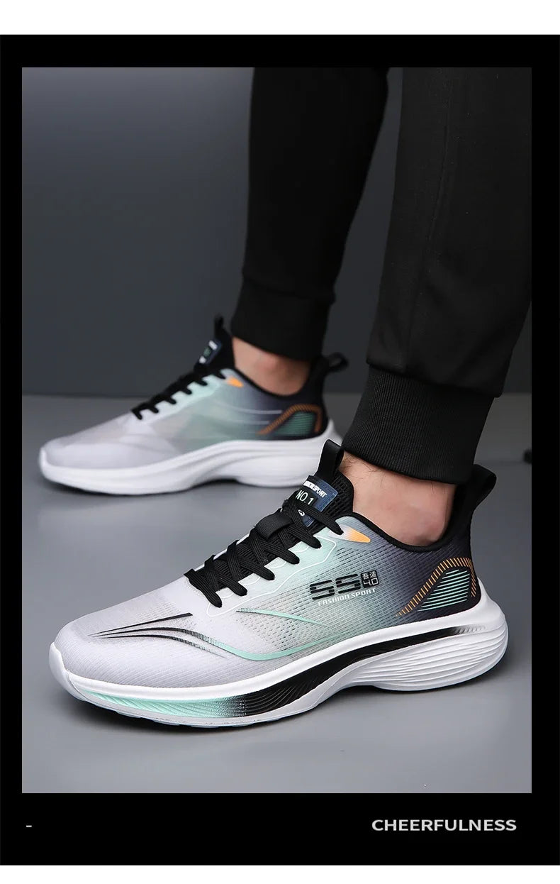 Carbonplaat marathonschoenen voor heren, casual sneakers met luchtkussen, luxe, comfortabel en lichtgewicht, sportieve hardloopschoenen voor heren
