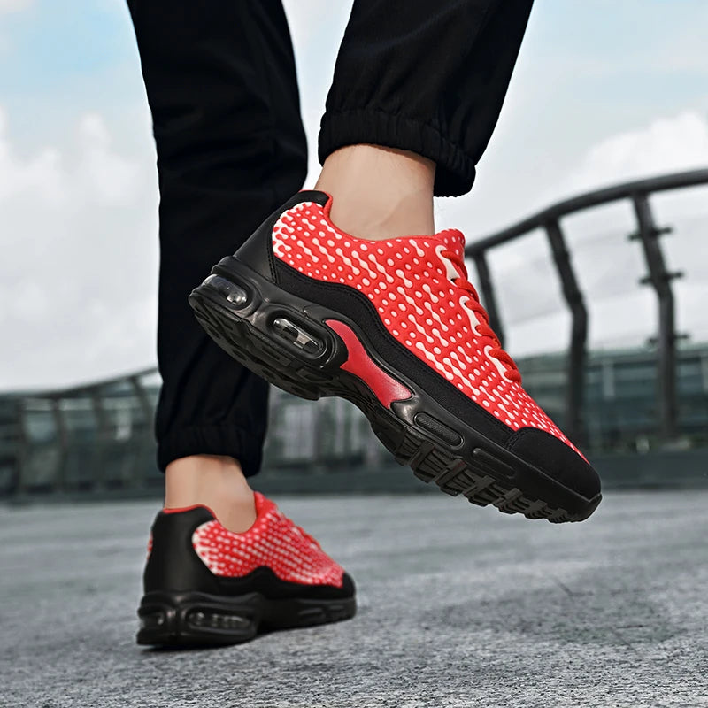 Men's Sports Shoes Lightweight Rebound Soft Sole Fashionable Mesh Breathable Youth Outdoor Running Fitness Training Shoes for Men