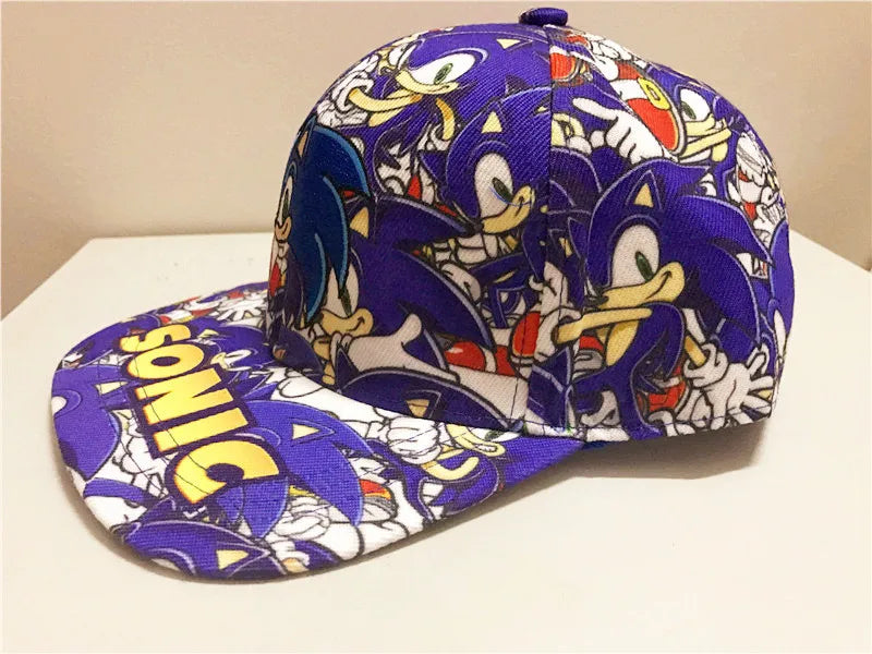 Shadow the Hedgehog 3D baseball cap for adults and children Sonic Amy Tails Knuckles printed flat edge ducktongue sun hat gifts