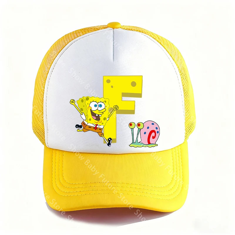 Spongebobs 4.72inch Baseball Caps for Adult Boys Kawaii Sports Breathable Mesh Hat Cute Cartoon Anime Sunbonnet Birthday Gifts