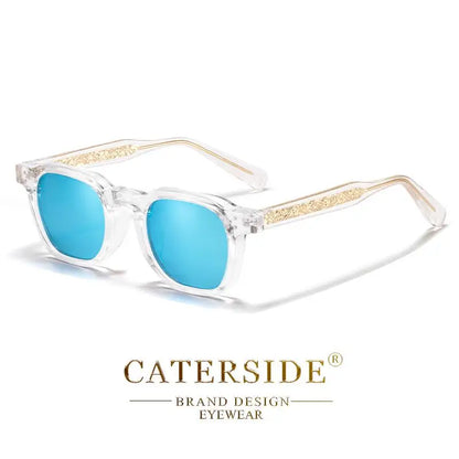 CATERSIDE Fashion Mirror Men Polarized Sunglasses Luxury Core Insert Leg Design Sun Glasses Women Party Outdoor Travel Glasses