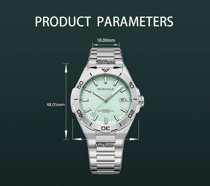 BORIAGE Fully automatic mechanical men's watch BGW9 luminous watch MIYOTA9015 movement 316 stainless steel 200m Water Resistance