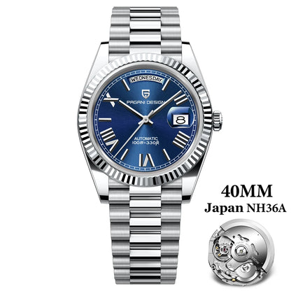 PAGANI DESIGN 2025 New Date Week 40MM Men's Watches Brand Luxury Gold Automatic Watch Men Waterproof Mechanical Wrist watch Men