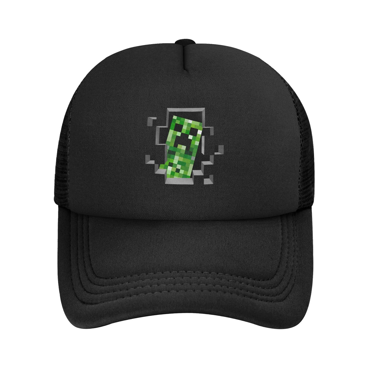 Vuxen Creepers stor urtavla videospel-trucker-keps nätbaseballkeps polyesterhatt solhatt justerbar racingkeps sommar