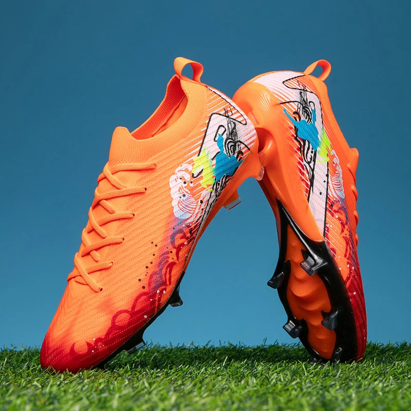 Nouvelles chaussures de football pour hommes, crampons d'entraînement, chaussures de soccer antidérapantes, ultralégères, crampons longs FG pour extérieur, livraison directe