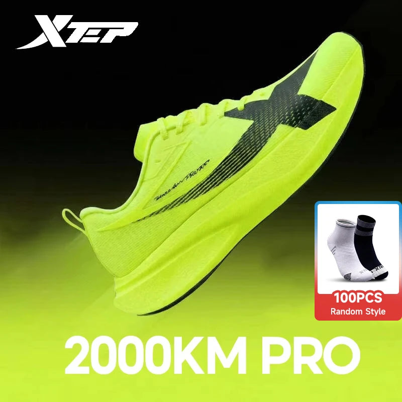 XTEP 2000km PRO Running Shoes For Men 2026 Spring Soft Durability Stability Comfort Lightweight Male Sports Sneakers 874219110026