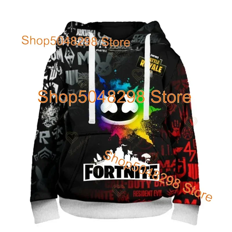 Sweatshirt com capuz para homem e mulher com estampado 3D Battle Royale Fortnite Victory — hoodie streetwear com capuz para rapazes e raparigas