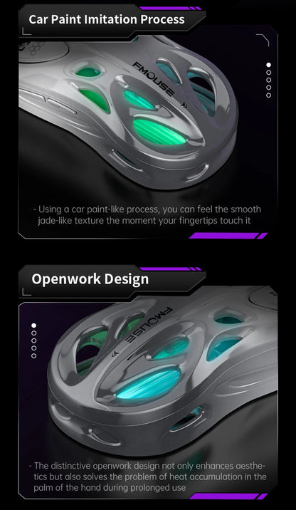 Bezprzewodowa mysz gamingowa 2.4G Tri-Mode RGB, lekka konstrukcja hollow z podświetleniem Chroma, przewodowa/Bluetooth, kontroler myszy e-sportowej