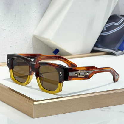 DUSENBERG Square Thick Acetate Sunglasses Handmade Classical Vintage UV400 High Quality for Men Women Optical Glasss with Case