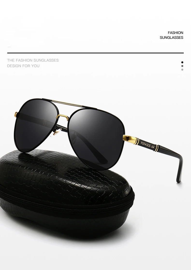 Classic Big Pilot Sunglasses Men Women Luxury Metal Black Aviation Sun Glasses Male Fashion Driving Vacation Shades UV400 Goggle