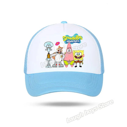 SpongeBobs SquarePants Casual Polyester Sun Hat Truck Driver Baseball Cap Universal Kid Peripheral Adult Anime Adjustable Sunhat