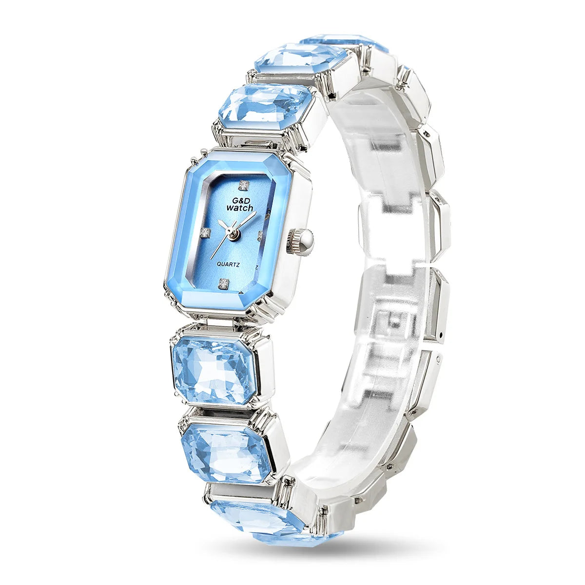 Ladies Wrist Watch Small Golden Square Quartz For Women Bracelet Watches Top Brand Luxury Diamond Fashion Women's Watch 2024