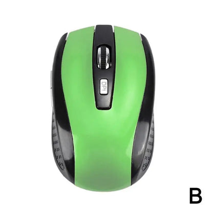 2.4GHz trådlös optisk mus med USB-mottagare för gamers, 6 knappar, för dator, PC och laptop, tillbehör