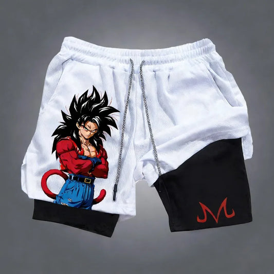 Pantaloni scurți unisex Dragon Ball Goku, stil Harajuku, cu imprimeu anime, produs nou vara 2026, croială lejeră, sport, respirabili, cu uscare rapidă, strat dublu